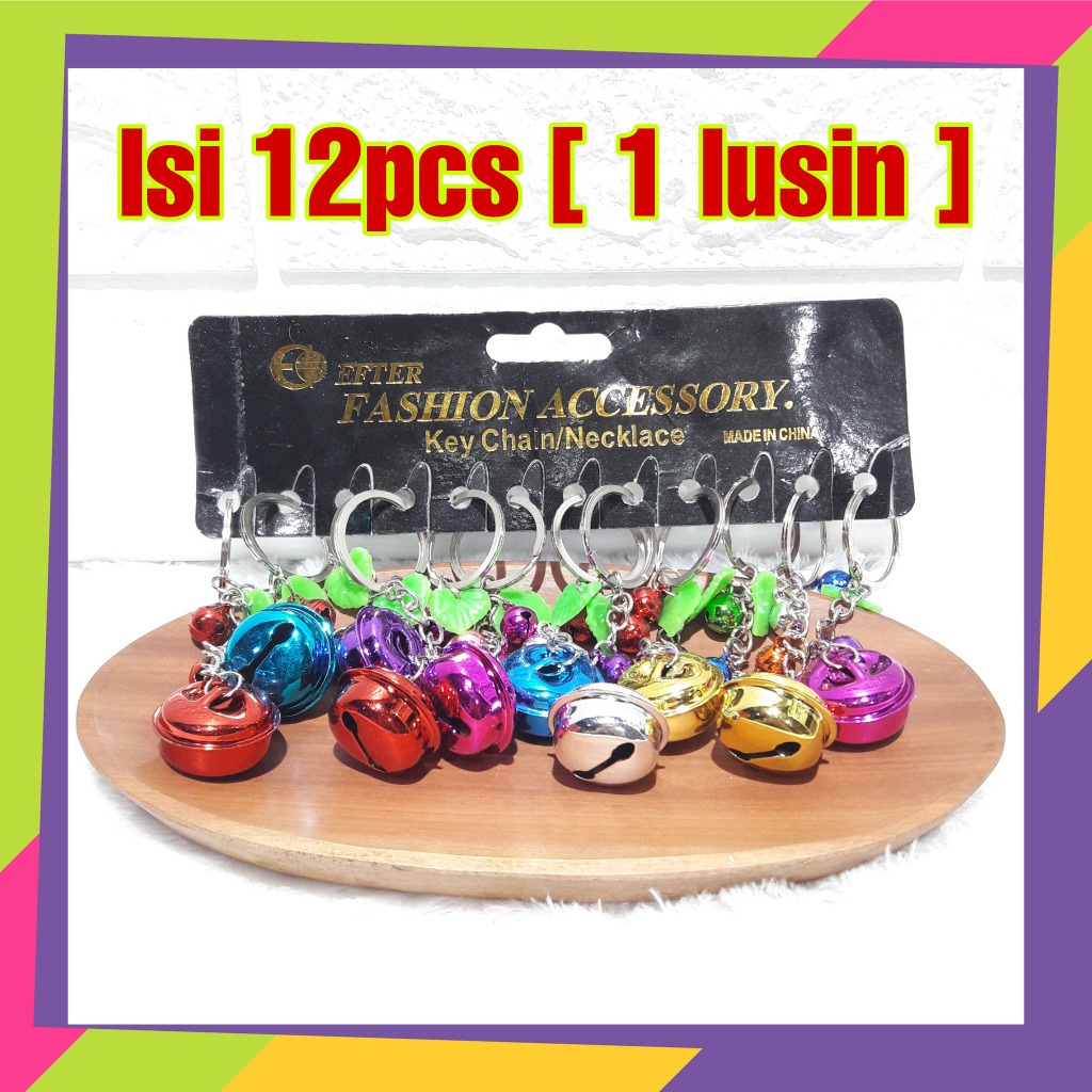 1340D1 [Grosir] @12pcs gantungan kunci bandul lonceng kecil / Key chain bell kecil