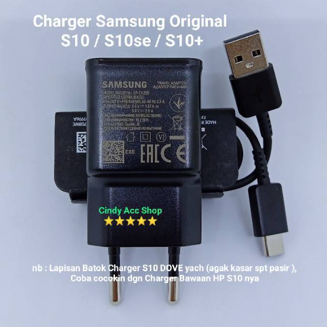 Casan Charger Original Samsung S10 S10 Plus S10se Type USB C Casan Ori Fastcharging