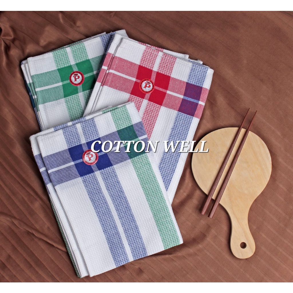 Serbet PF Jumbo 58cm x 60cm Besar Serap Air Lap Dapur Tutup Piring Lap Serbaguna PF895 Kitchen Towel