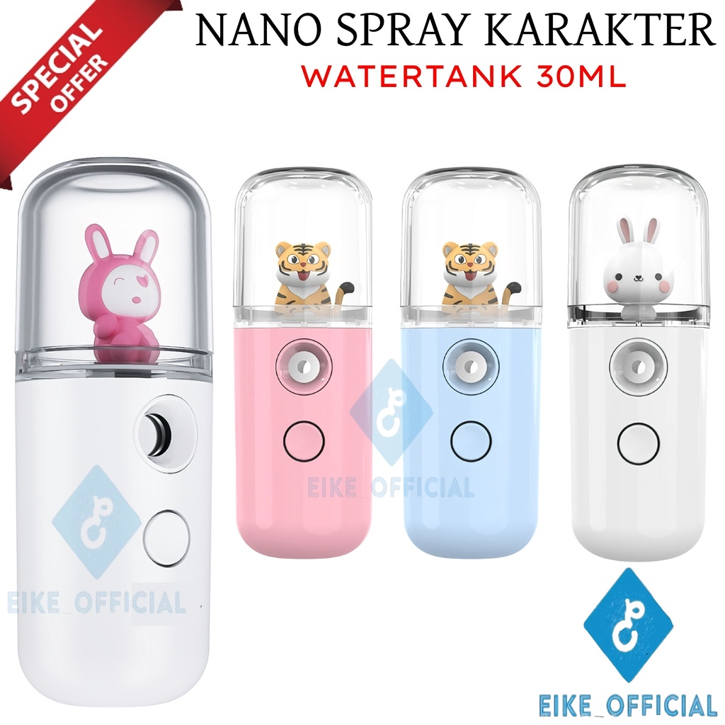 [EIKE] NANO SPRAY KARAKTER LUCU / MINI NANO MIST SPRAYER 30ML USB / FACE SPRAYER PORTABLE / NANO SPRAY / NANO SPRAY BONEKA