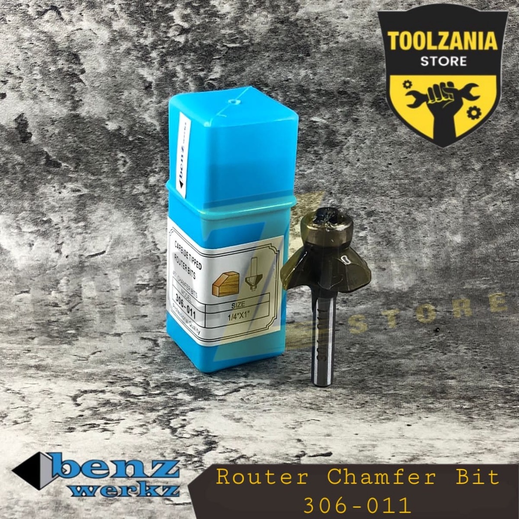 Mata profil / router chamfer bit 25,4 mm x 1/4" benz werkz ( 306-011 )