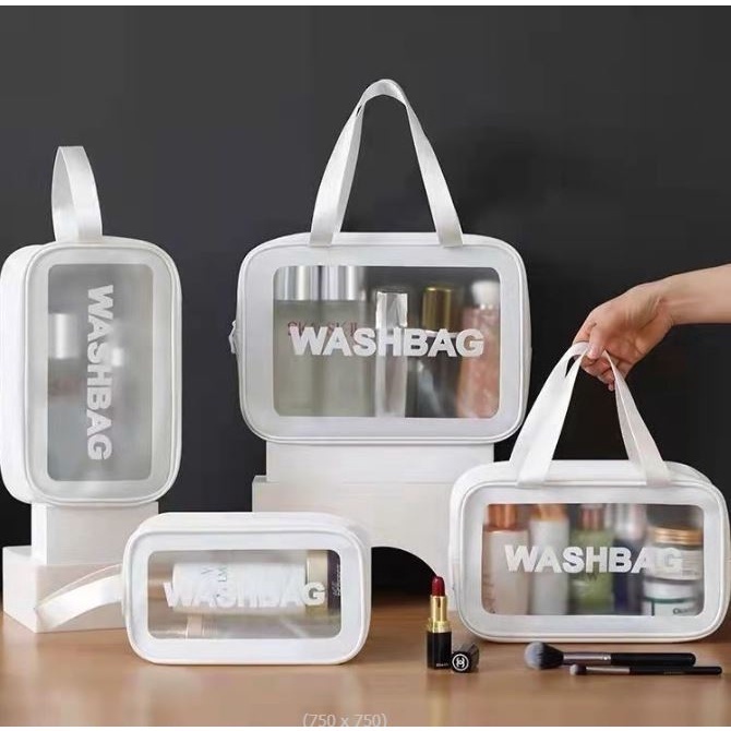 BV.ID WK641 TAS KOSMETIK TRANSPARANT WASHBAG POUCH TRAVEL MAKE UP BAG ORGANIZER WATERPROOF COSMETIK