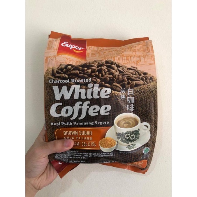 

Cuci Gudang Super White Coffee Brown Sugar / Super Roasted White Coffee 3In1 375Gr Promo