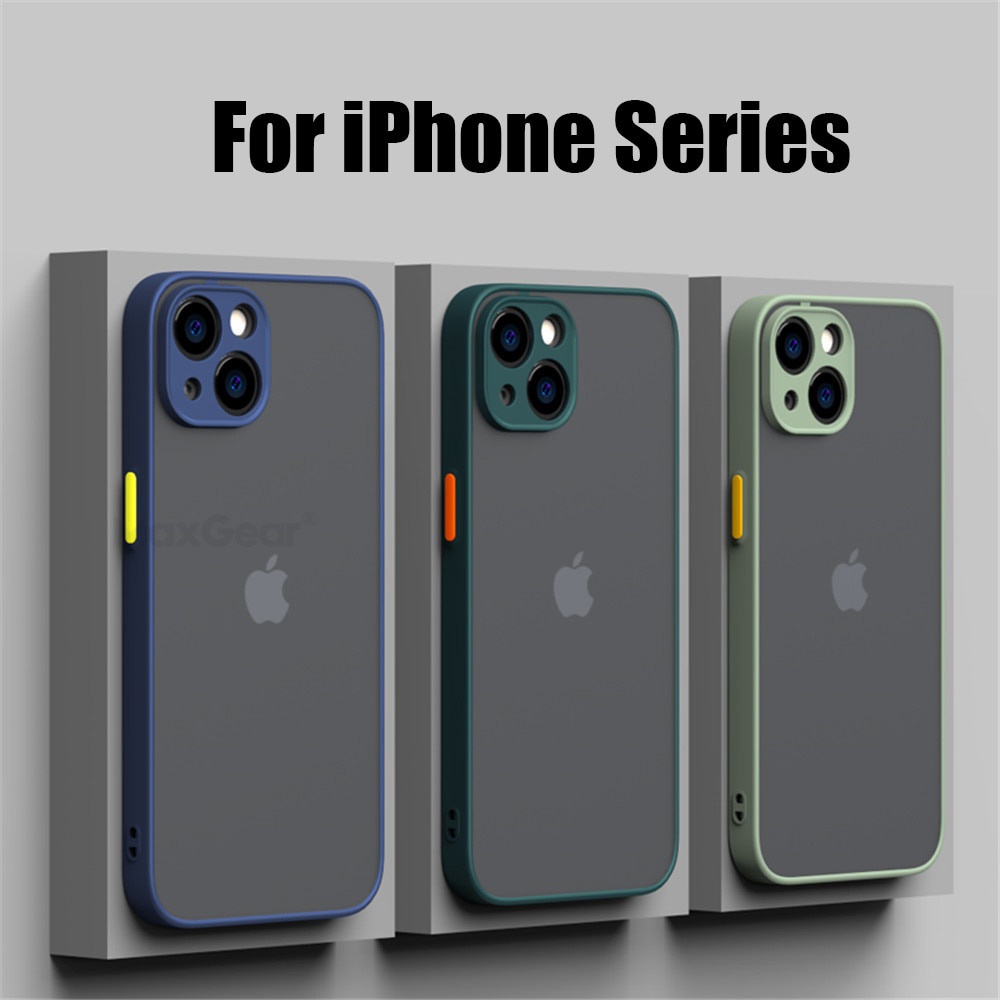 【iphone 13】 Matte transparent for 13 pro max 13 mini anti-drop protective case