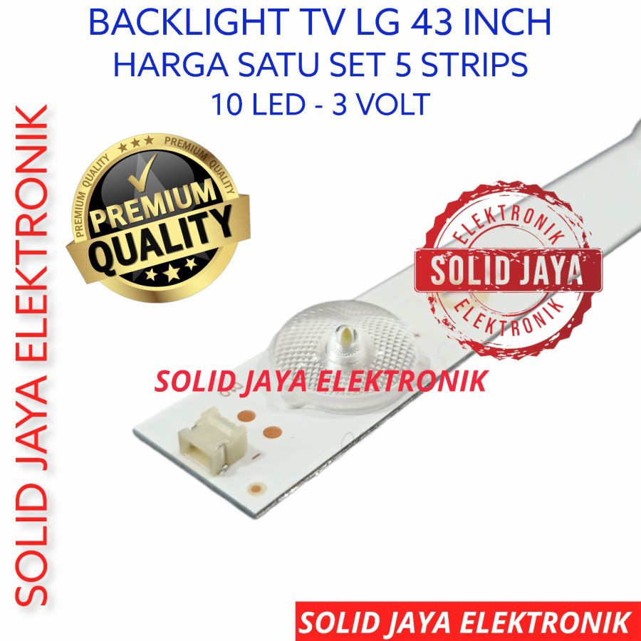 BACKLIGHT TV LED LG 43 INC 43LH500 43LH500T 43LH 43LV300 43LV300C 43LV LAMPU BL 10K 3V 10LED 10 KANCING LAMPU 3 VOLT 3VOLT 32LV 300 43LH 500 T FULL SET