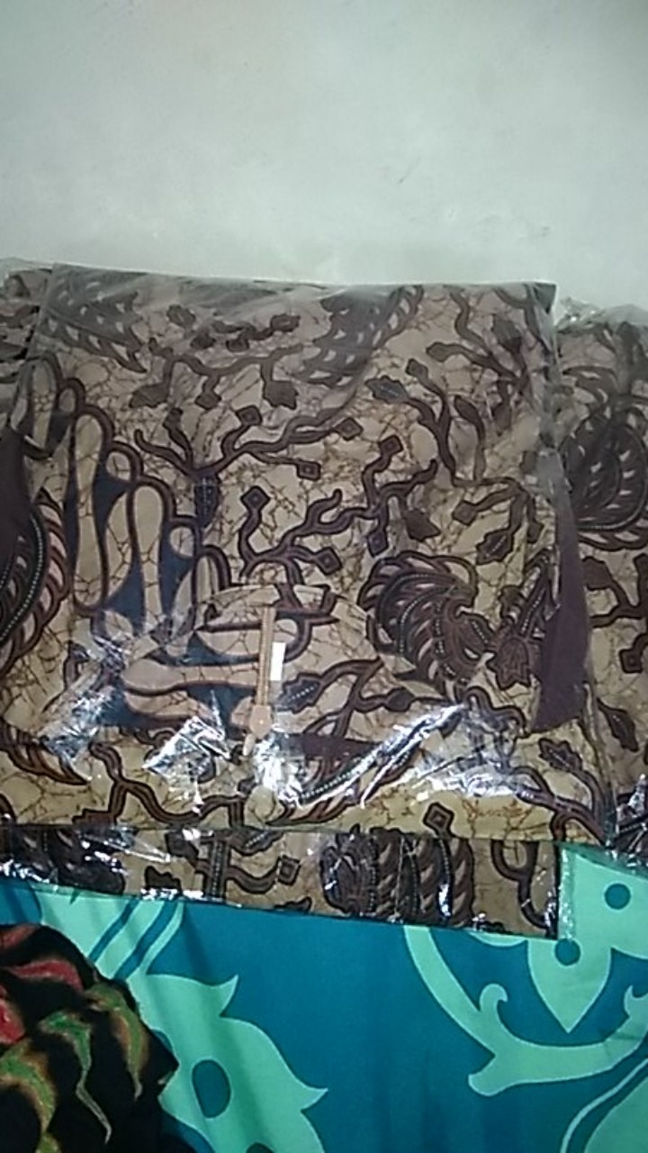 Batik Couple Keluarga Sania Ruffle Ori Ndoro Jowi Dnt Motif Rampel Coklat