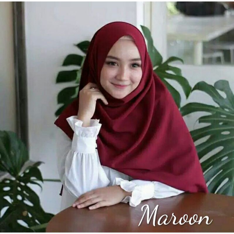 PASHMINA DIAMOND GEORGETTE / SIZE 180cm x 75cm-PD MAROON