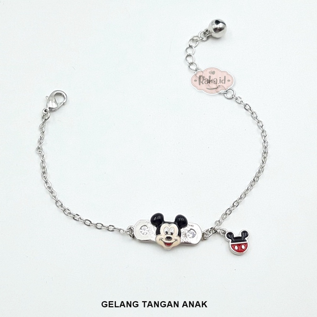 Gelang Tangan Rantai Anak Motif Plat Mickey Perhiasan Anak 848