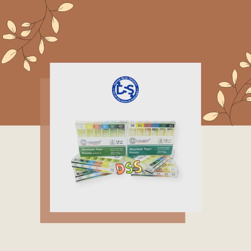DSS// Paper Point / Dental Absorbent Paper Point No. 15-40 45-80 Merek Gapadent