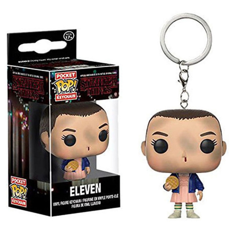 Gantungan Kunci Action Figure Stranger Things Eleven With Eggos Demogorgon Bahan Vinyl Untuk Hadiah Anak