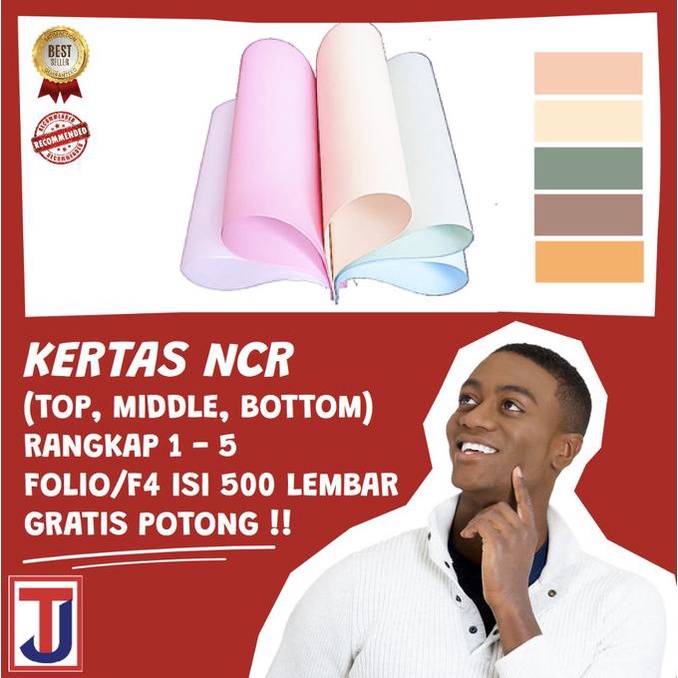 

Kertas NCR Multi Copy Top Middle Bottom 3 ply Folio F4 isi 500 lembar Star Seller Termurah