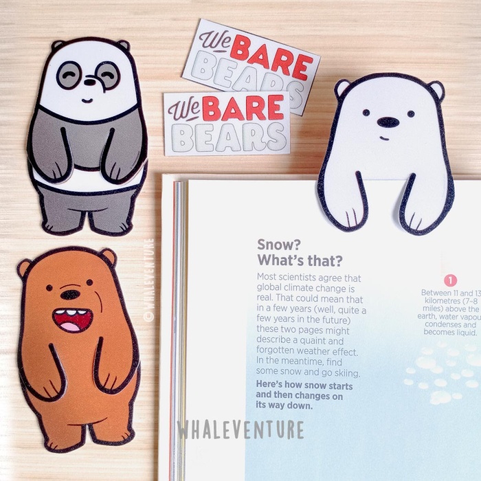 

Sale!!! We Bare Bears Bookmark / Pembatas Buku We Bare Bears Trendi