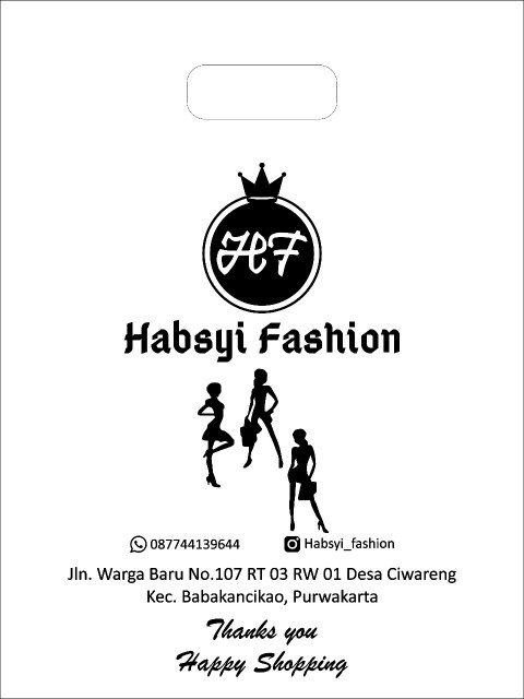 Kantong Plastik Sablon 30x40 Custom Olshop