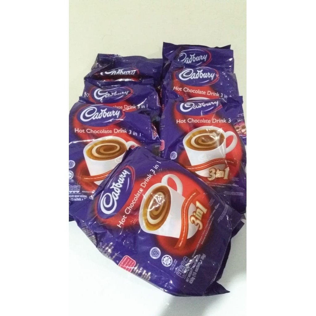 

CADBURY Hot Chocolate Drink 3in1 450gr 15 Sachet (Pack)