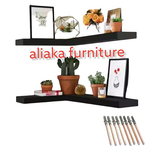 RAK FURNITURE-AMBALAN DINDING SERBAGUNA MODEL LETER L / SUDUT