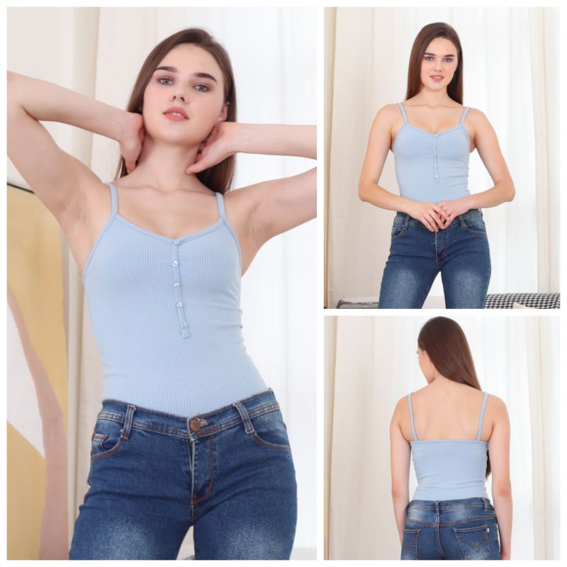 BODYSUIT AKSEN BOTTON UP TERMURAH