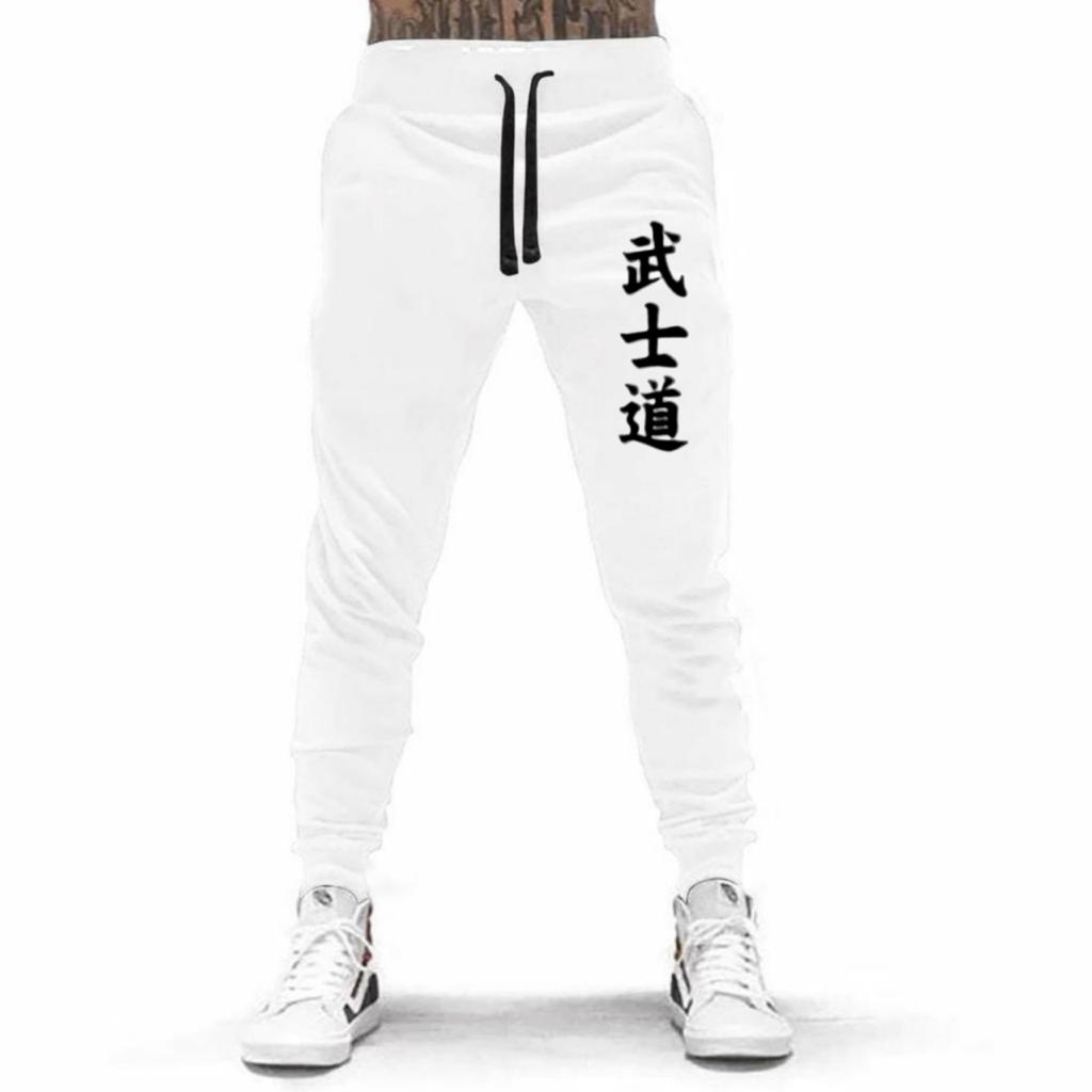 CELANA PANJANG JOGGER TULISAN CINA BUSHIDO UNISEX BAHAN FLEECE TEBAL / KUALITAS BAGUS / JOGGER PRINTING