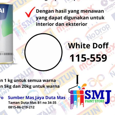 Cat Besi dan Kayu Minyak FTALIT Putih / White Doff 559 - 1 kg