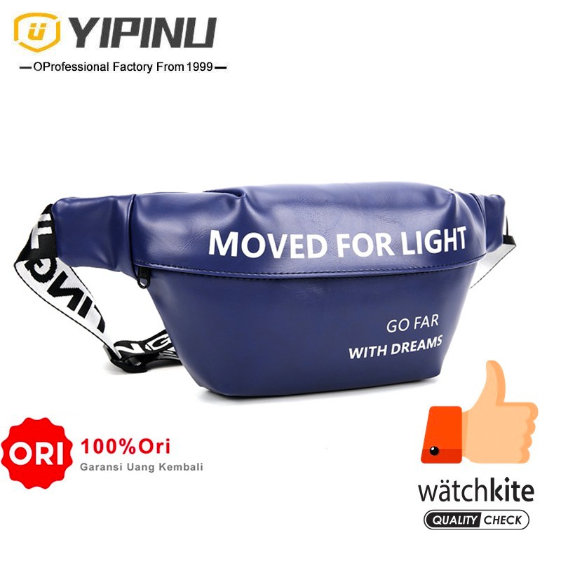 YIPINU TGF Tas Selempang Kulit Pria Wanita Waistbag Waterproof WATCHKITE WKOS