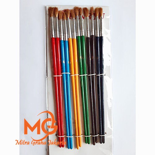 

BRUSH / KUAS CAT AIR WARNA / CAT MINYAK / LUKIS / GAMBAR ACRYLIC NO 6 BERKUALITAS MGJ