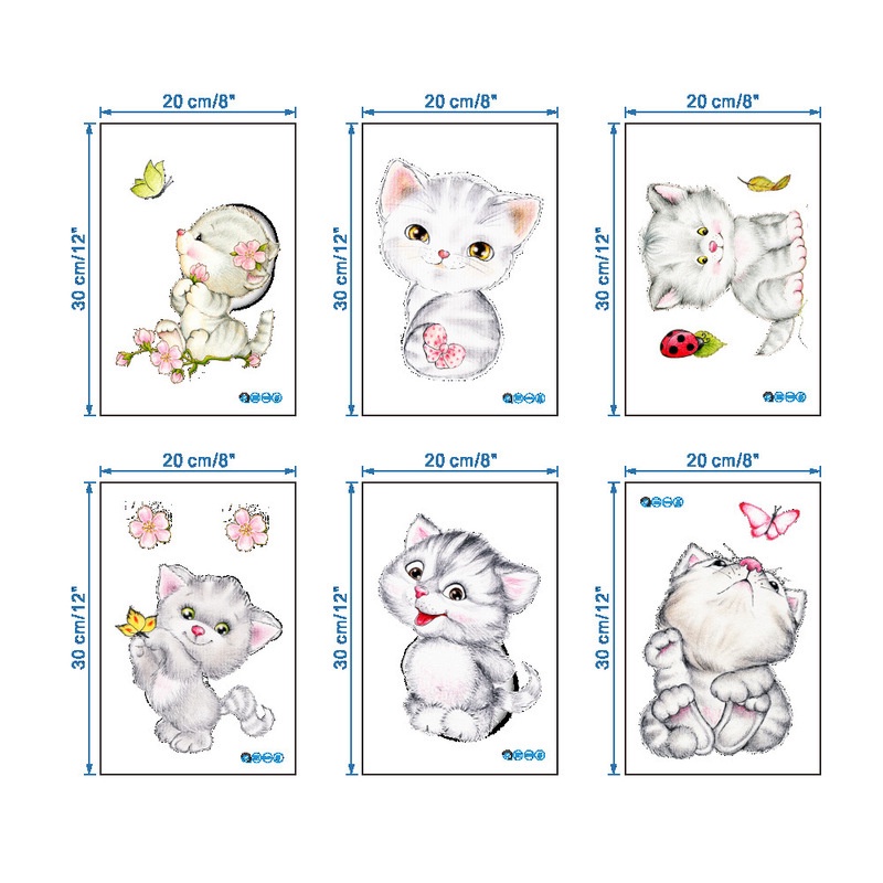 Stiker Toilet Motif Kartun Kucing Tahan Air Dengan Perekat Dapat Dilepas Untuk Dekorasi Kamar Mandi