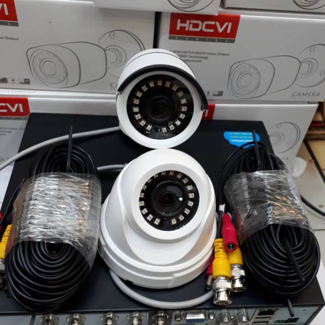 Promo paket cctv murah 4ch 2kamera 2mp full hd komplit