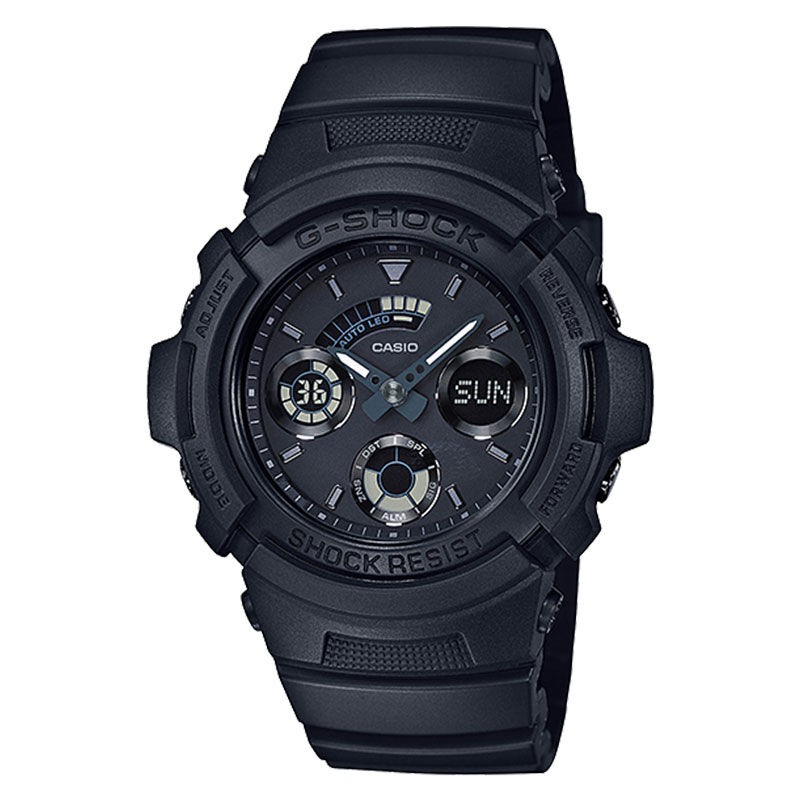 Casio G-Shock AW-591BB-1ADR Jam Tangan Pria Dual Time Original Resin Strap - Black