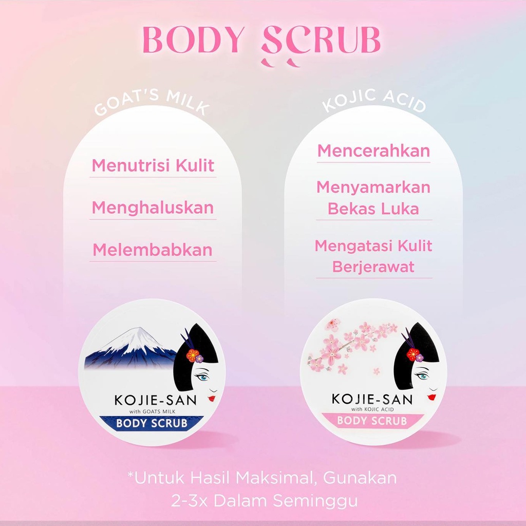 KOJIE-SAN Body Wash Sabun Mandi Cair Pemutih Badan Wajah Body Lotion Skincare BPOM Serum Wajah Kojic Acid Lulur Scrub Handbody Cream Brightening Glowing Whitening