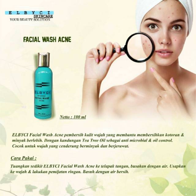 PEMBERSIH WAJAH/PERAWATAN WAJAH/UNTUK KULIT BERJERAWAT/SKINCARE BY ELBYCI