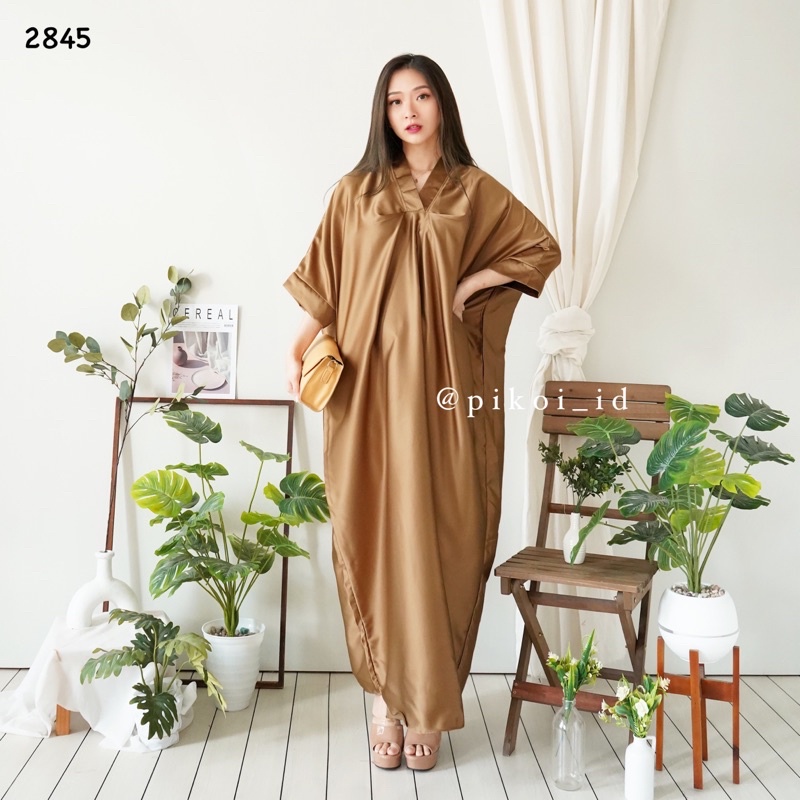 Kaftan Wanita Satin panjang / dress kaftan panjang batwing / baju lebaran / 2845