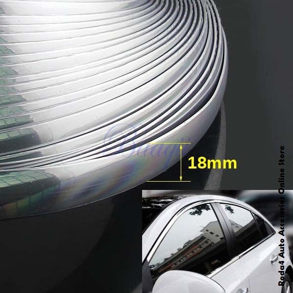List Moulding  Chrome Gulung / Meteran / Rolle 18mm