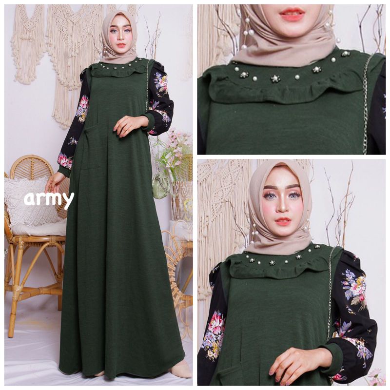 Tasya Maxy - Gamis Knit Rajut Premium LD100+ / Diandra Maxy / 276-6111