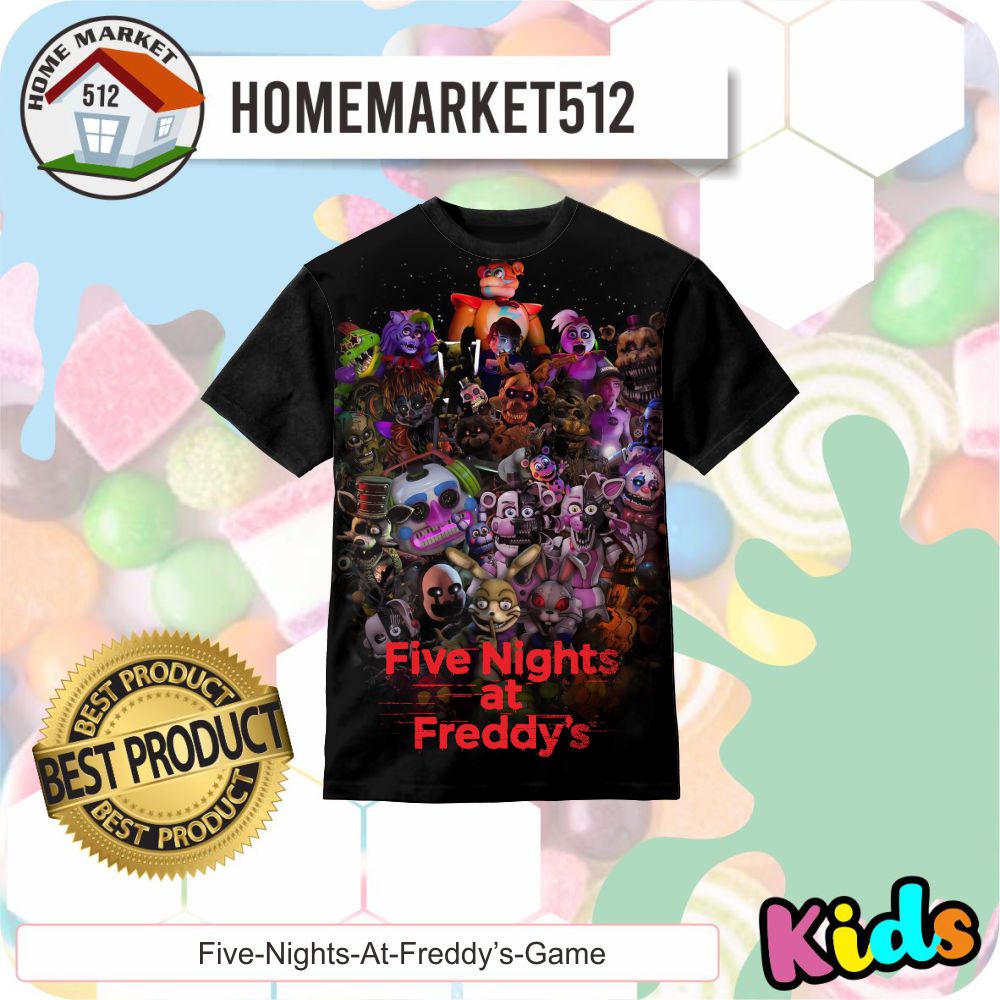 Kaos Anak Five Nights At Freddy’s Game Kaos Anak Laki-Laki Dan Perempuan | HOMEMARKET512