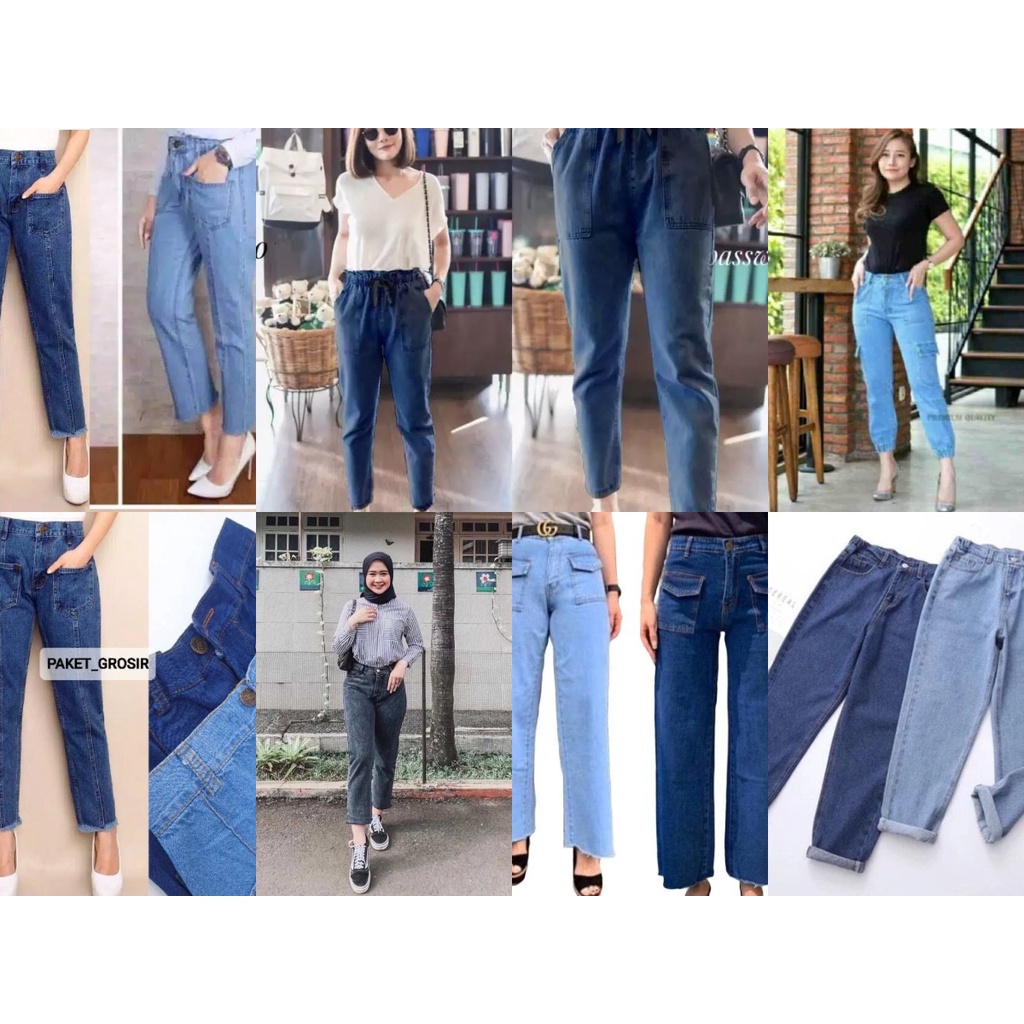 HO - BAGGY PANTS JEANS // CELANA JEAN PLAIN BOYFRIEND