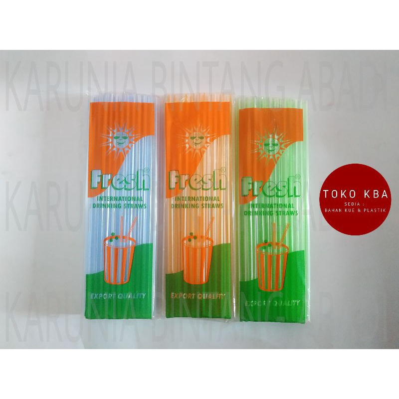 Sedotan plastik bening Fresh