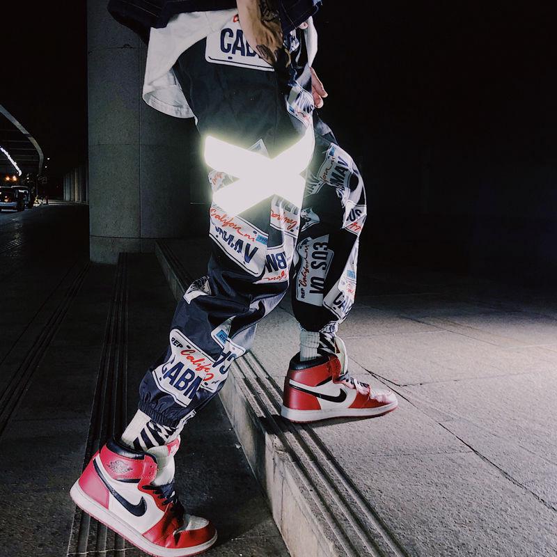 Celana Panjang Pria Casual Model Longgar Gaya Hip Hop Celana Panjang Pria Casual Model Longgar Gaya Hip Hop