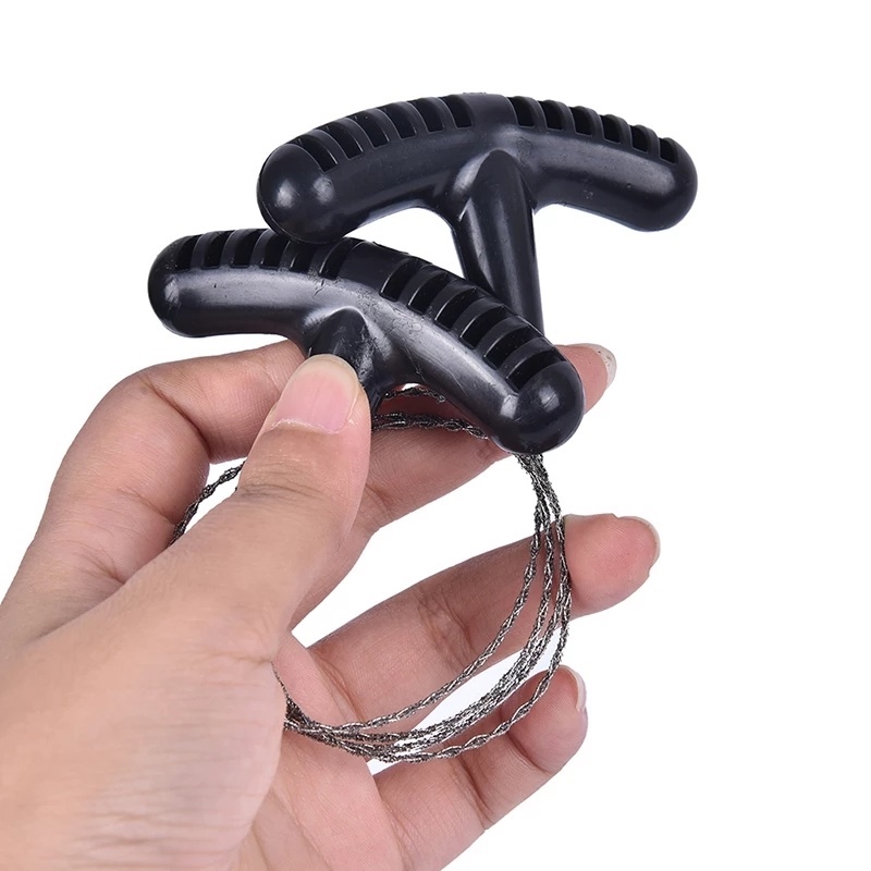 [Manual Hand Steel Rope Chain Saw ][Survival Equipment Kit Hand Chain Saw][Practical Portable Emergency Survival Gear Steel Wire Kits ]