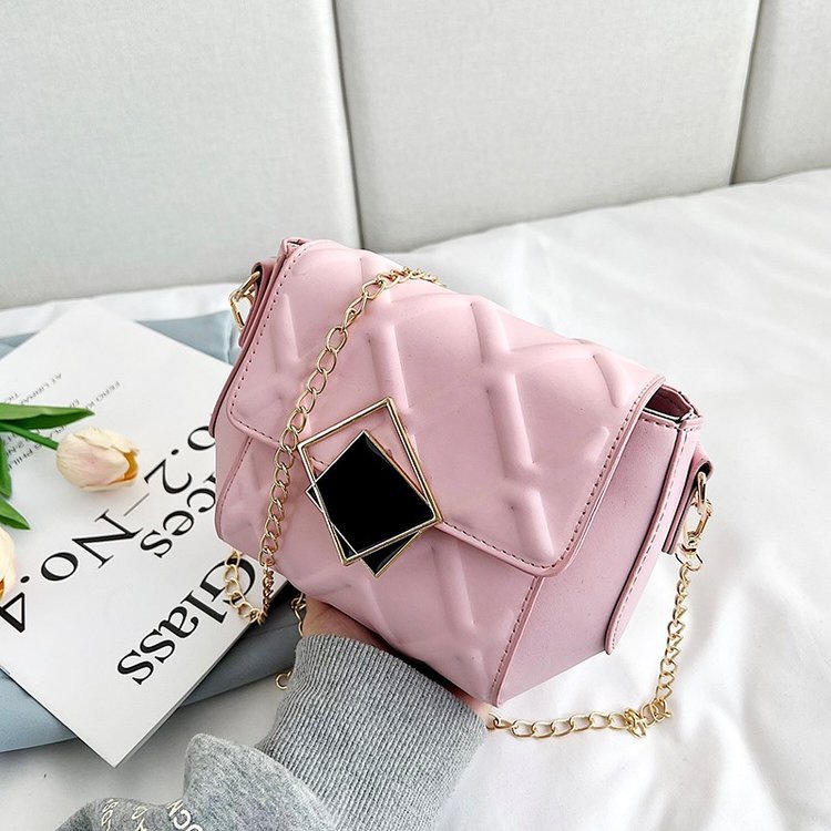 Tas Selempang Wanita Import Terbaru Korea Fashion Trend Sling Bag Chain Shoulder Bag High Quality Pu Bahan Tas Rantai Fashion Aksesoris