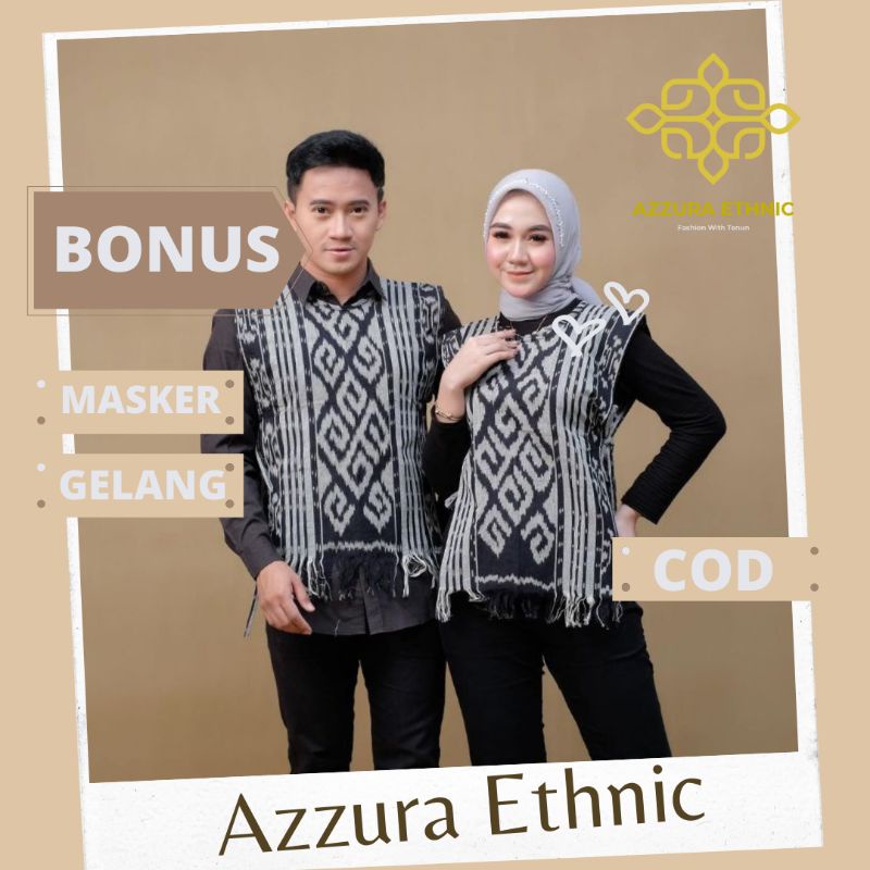 Jual Baju Set Couple Batik Tenun Troso Jepara Rompi Tenun Unisex Outer ...