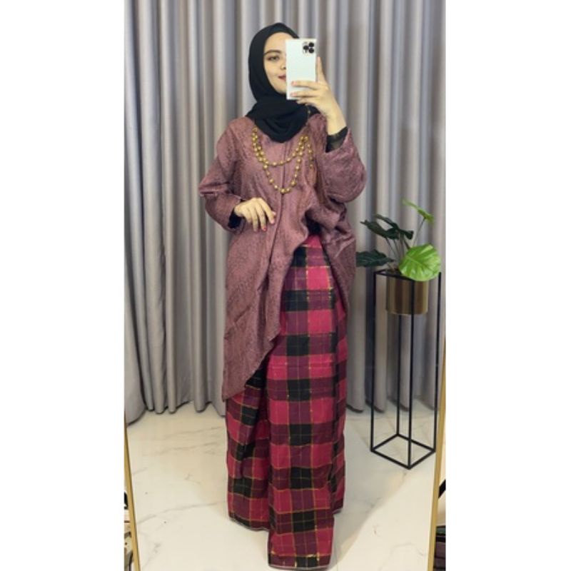 Baju Bodo modern Bugis bahan dolby viscose lengan panjang
