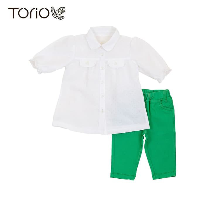 Torio Serenity Green Outwear Set - Baju Anak Perempuan Pakaian Anak - 2-3 tahun