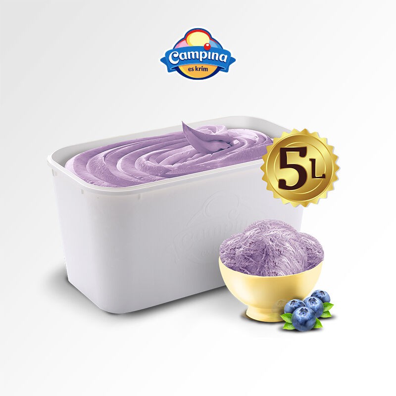 

ICE CREAM CAMPINA 5L ES KRIM Blueberry Bulk 5 LITER