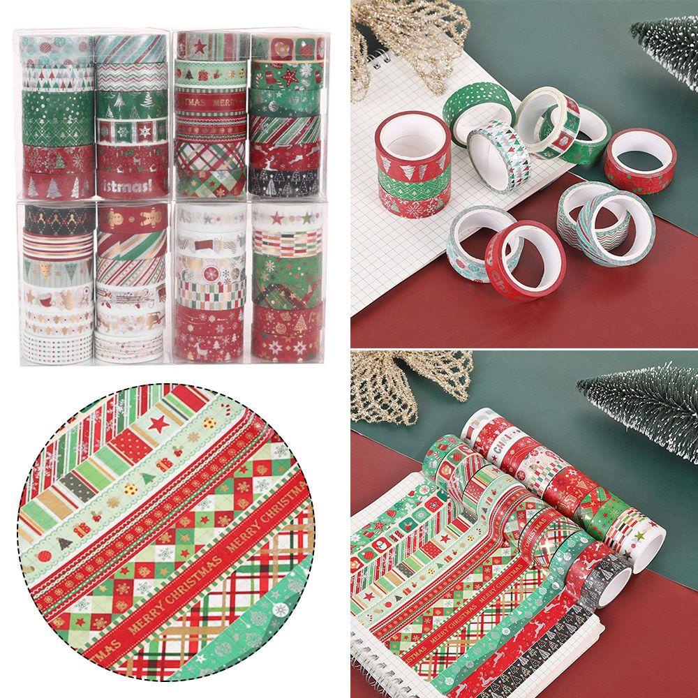 Preva 12pcs/set Washi Tape Kualitas Tinggi Merry Christmas Scrapbooking Little Fresh Kreatif Alat Tulis INS DIY Bahan