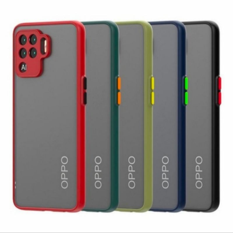 Oppo Reno 4F 5F case fuze dove doff matte colour warna