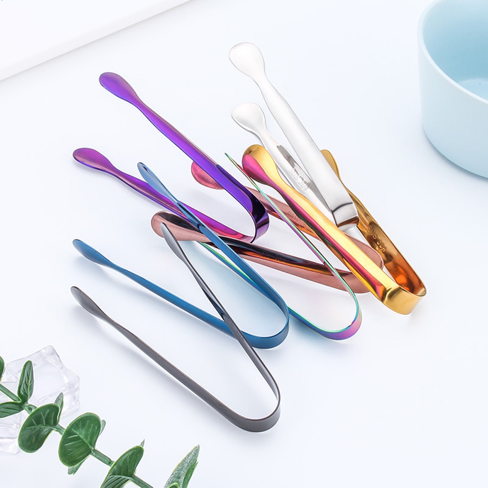 REBUY Mini Ice Tongs Multicolored Kitchen Accessories Cube Sugar Tongs Tea Small Party Dessert Bar Utensil Bread Food Serving Clip/Multicolor