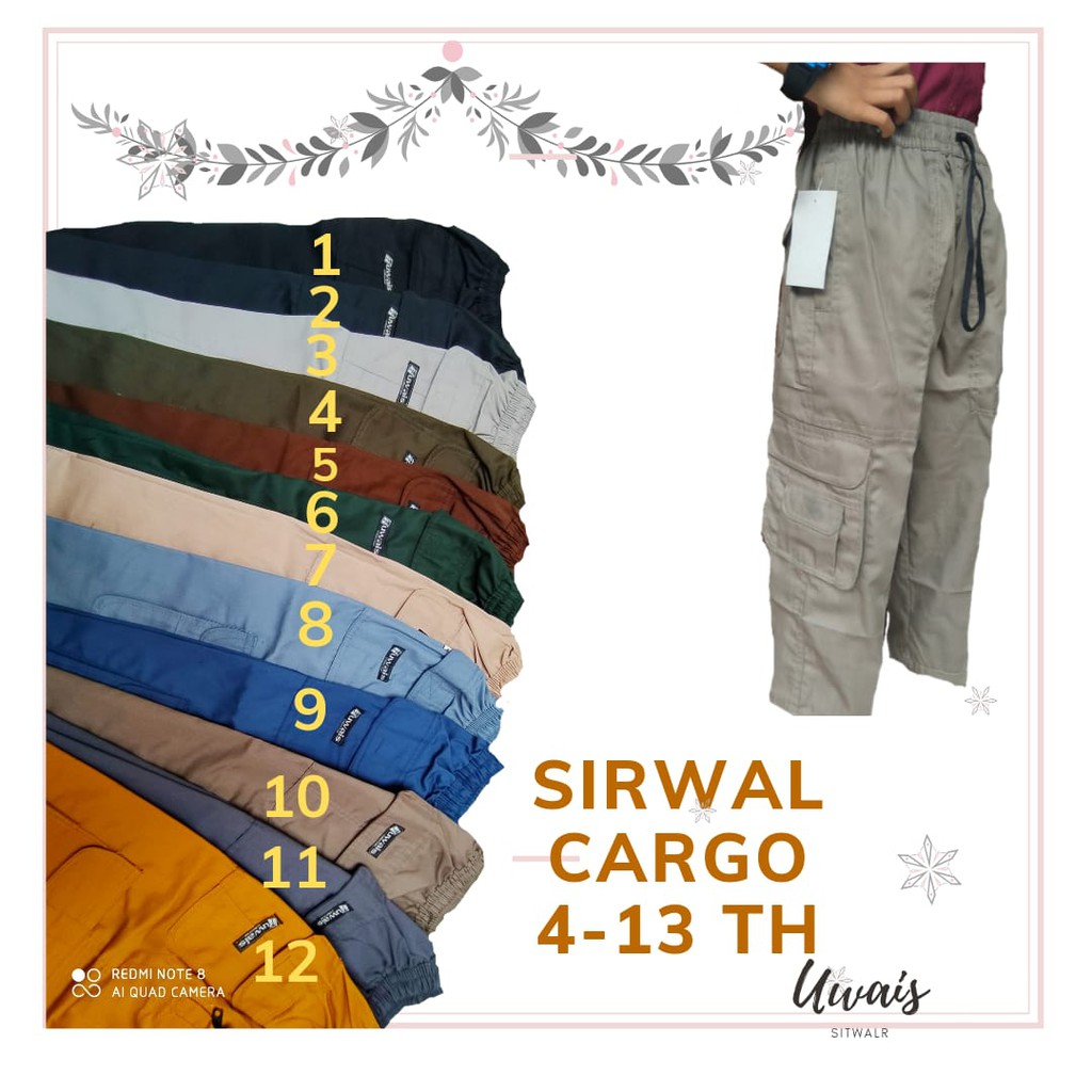 pakaian anak pria celana panjang cargo