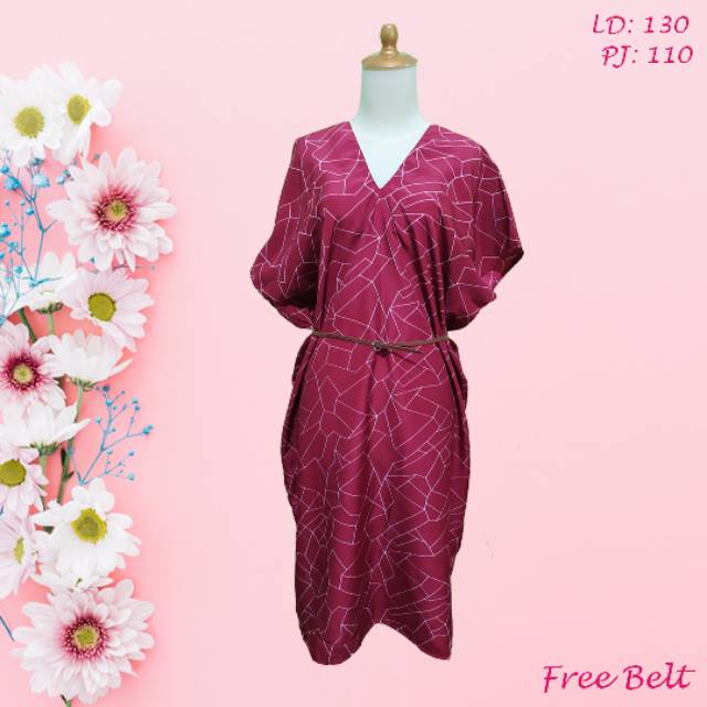 Kaftan Wanita Muslim Gamis Panjang Motif