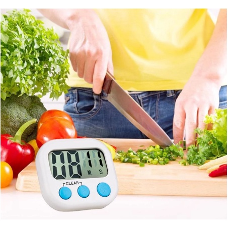 Timer Digital Alarm Stopwatch Magnet Pengingat Jam Kitchen Dapur Masak Oven Kue