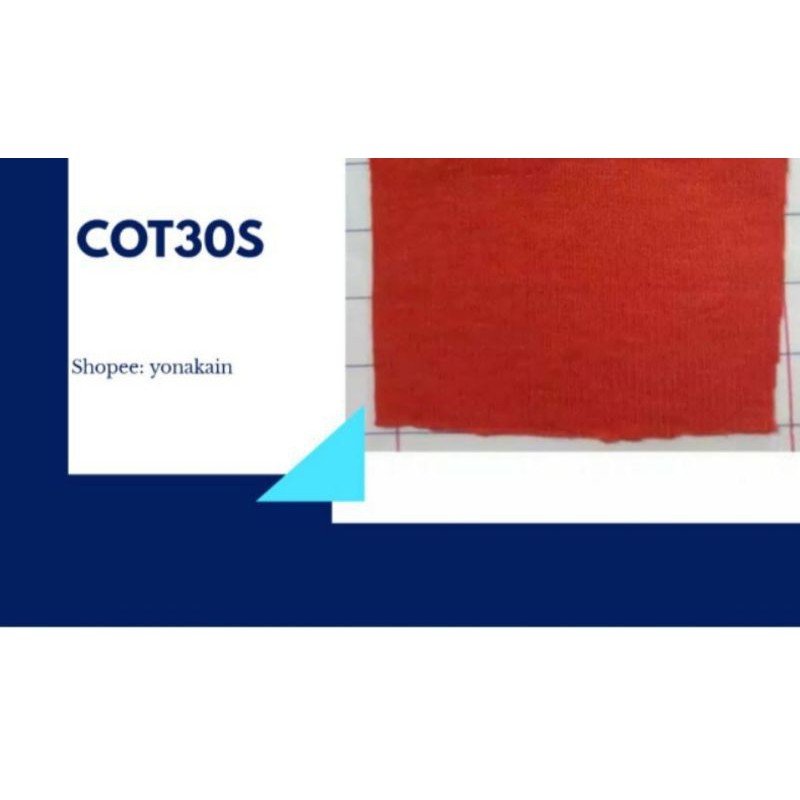 Kain Cotton 30s Combed Katun Orange Bata 36" SA187