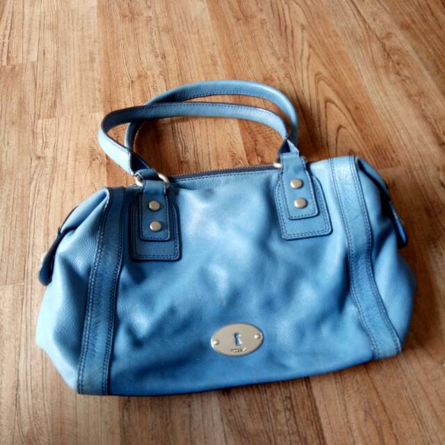 Tas Fossil Biru Preloved